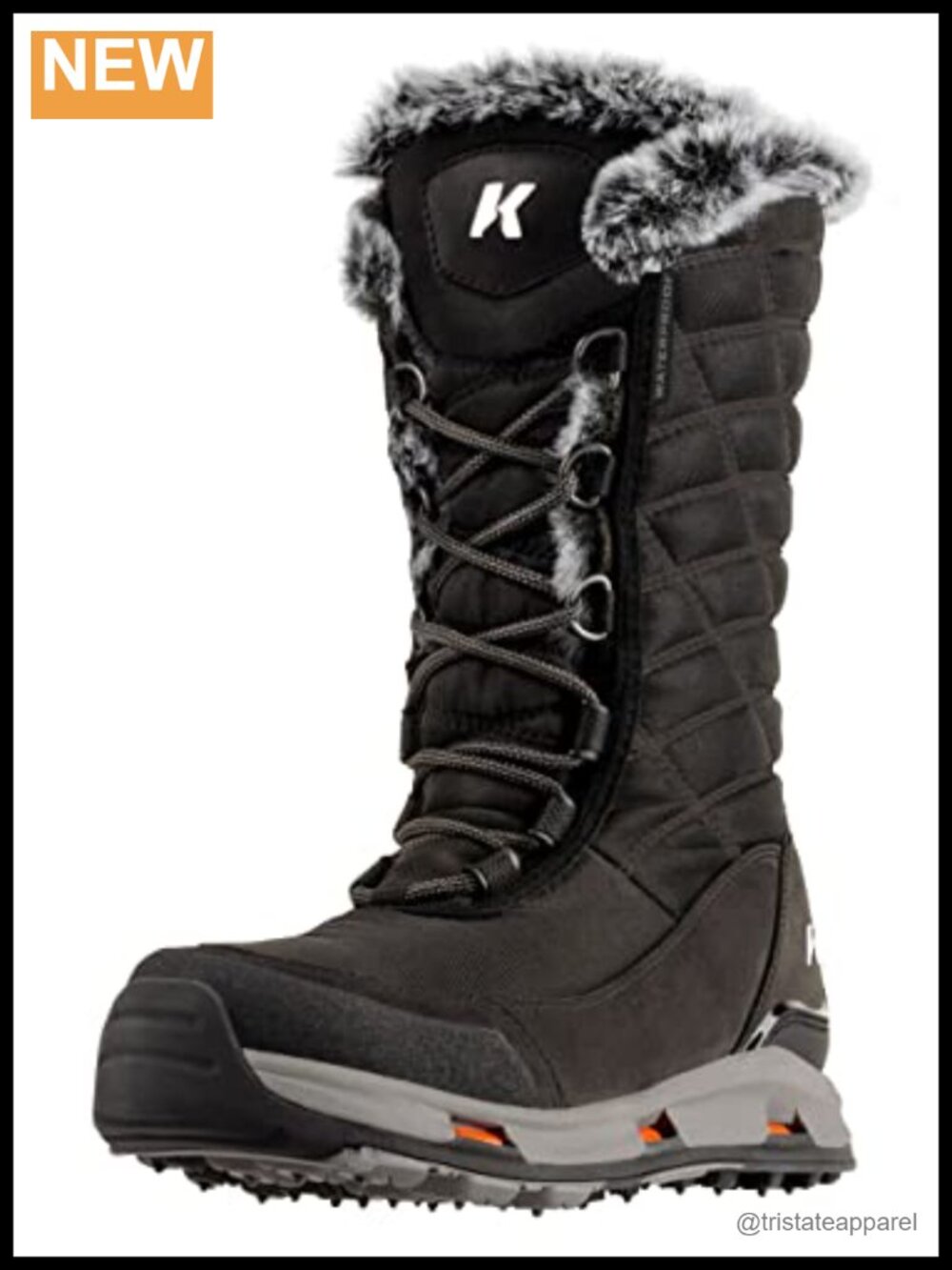 Korkers Women's South Lake Winter Boots Waterproof Insulated Mid-Calf